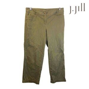 J. Jill Women's Stretch Twill Chino‎ Pants Cotton Straight Leg